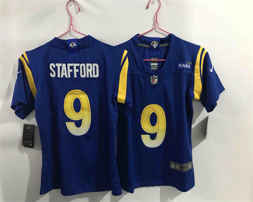 Youth Nike Rams 9 Matthew Stafford Royal Vapor Untouchable Limited Jersey