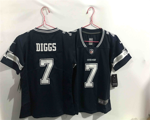 Youth Nike Cowboys 7 Trevon Diggs Navy Vapor Untouchable Limited Jersey