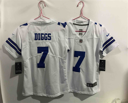 Youth Nike Cowboys 7 Trevon Diggs White Vapor Untouchable Limited Jersey
