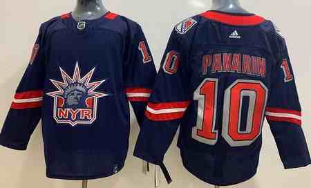 Men's New York Rangers #10 Artemi Panarin Navy 2021 Reverse Retro Authentic Jersey
