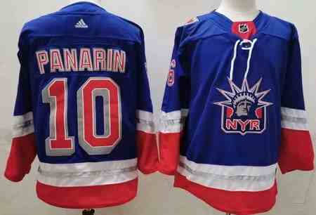 Men's New York Rangers #10 Artemi Panarin Blue 2021 Reverse Retro Authentic Jersey