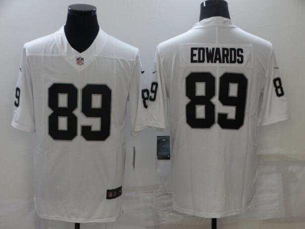 Men's Raiders 89 Edwards White Vapor Untouchable Limited Stitched NFL Jersey
