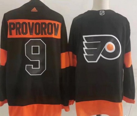 Men's Philadelphia Flyers #9 Ivan Provorov Black Alternate Authentic Jersey