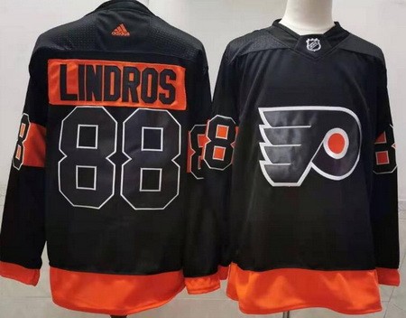 Men's Philadelphia Flyers #88 Eric Lindros Black Alternate Authentic Jersey