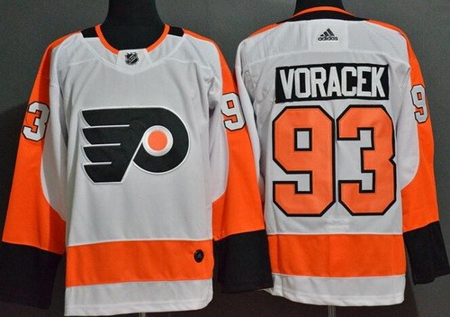 Men's Philadelphia Flyers #93 Jakub Voracek White Authentic Jersey