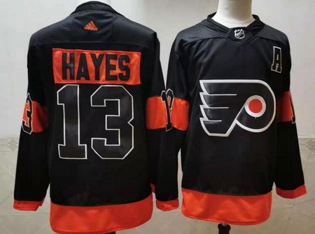 Men's Philadelphia Flyers #13 Kevin Hayes Black Alternate Authentic Jersey