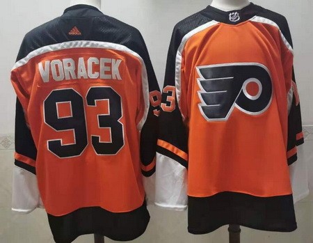 Men's Philadelphia Flyers #93 Jakub Voracek Orange 2021 Reverse Retro Authentic Jersey