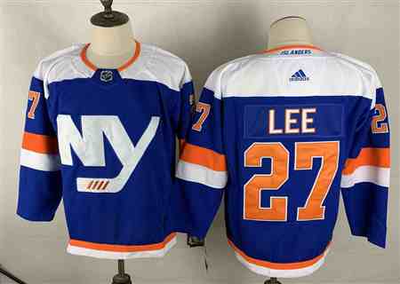 Men's New York Islanders #27 Anders Lee Navy 2021 Blue Alternate Jersey