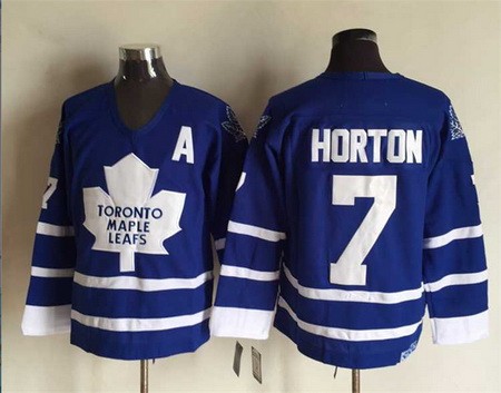 Men's Toronto Maple Leafs #7 Tim Horton Blue Throwback Jersey