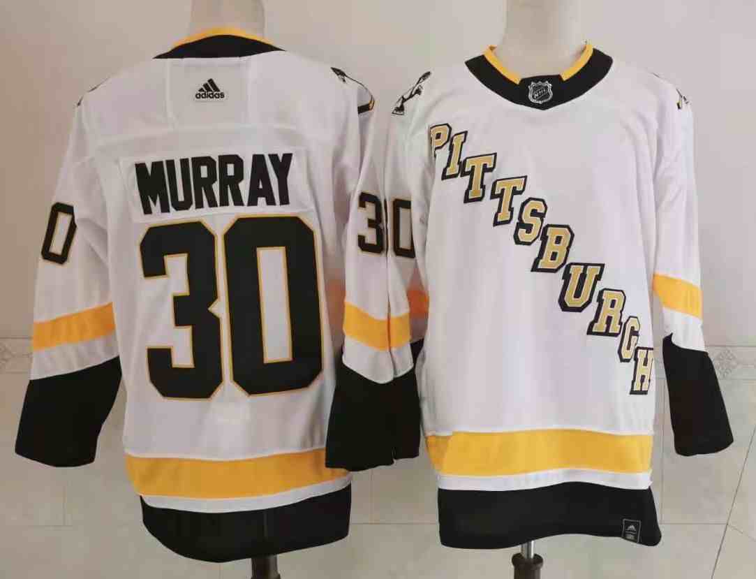 Men's Pittsburgh Penguins #30 Matt Murray White 2021 Reverse Retro Authentic Jersey
