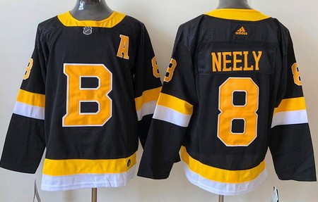 Men's Boston Bruins #8 Cam Neely Black Third Authentic Jersey