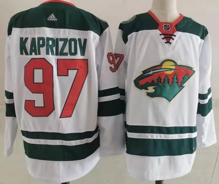 Men's Minnesota Wild #97 Kirill Kaprizov White Authentic Jersey