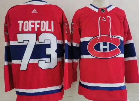 Men's Montreal Canadiens #73 Tyler Toffoli Red Authentic Jersey