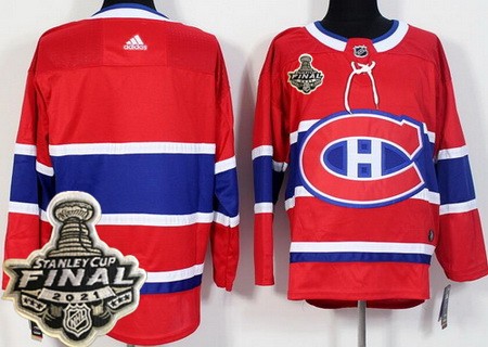 Men's Montreal Canadiens Blank Red 2021 Stanley Cup Finals Authentic Jersey