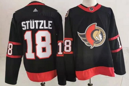 Men's Ottawa Senators #18 Tim Stutzle Black 2021 Authentic Jersey