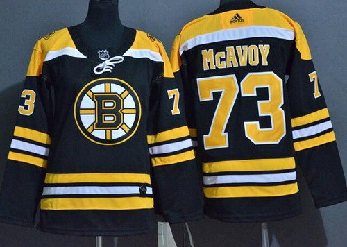 Women's Boston Bruins #73 Charlie McAvoy Black Authentic Jersey