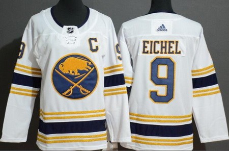 Women's Buffalo Sabres #9 Jack Eichel White 50th Anniversary Authentic Jersey