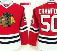 Women Blackhawks #50 Corey Crawford Red Home Stitched NHL Jersey