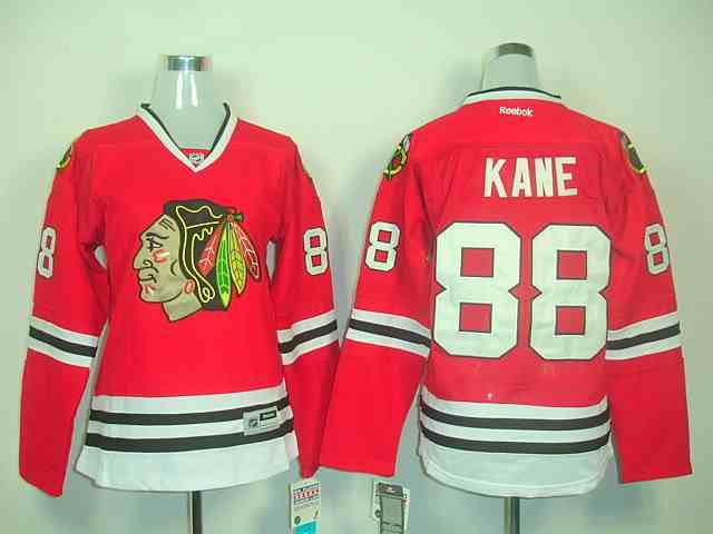 Chicago Blackhawks 88 Kane red women jerseys