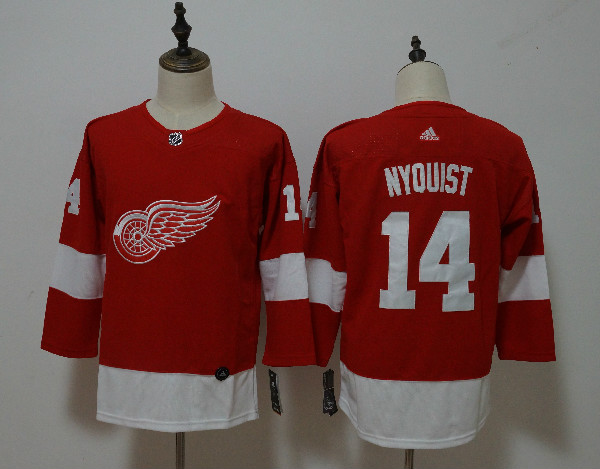 Red Wings 14 Gustav Nyquist Red Women Adidas Jersey