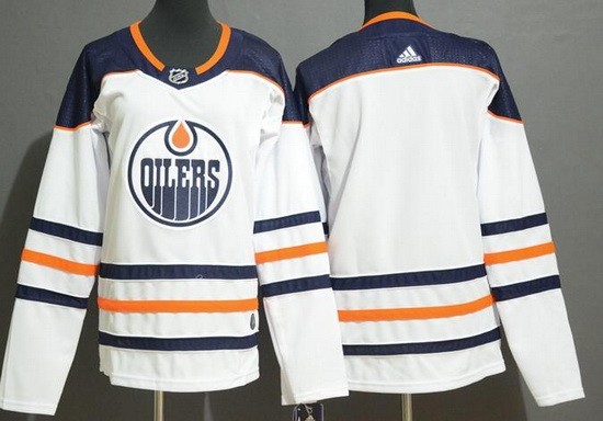 Women's Edmonton Oilers Blank White Jersey