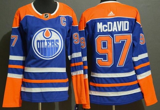 Women's Edmonton Oilers #97 Connor McDavid Blue Alternate Jersey
