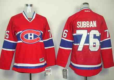 Montréal Canadiens 76 SUBBAN Red women jerseys
