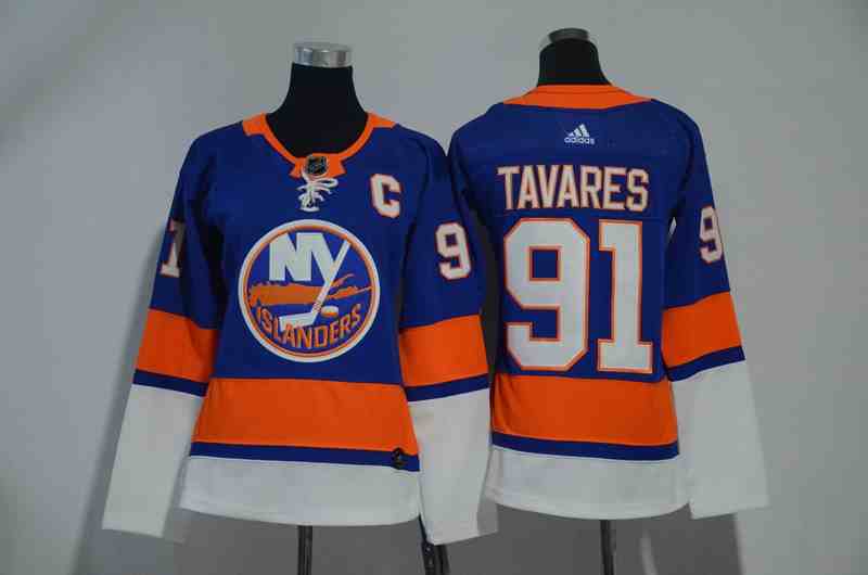 Islanders 91 John Tavares Blue Women Adidas Jersey