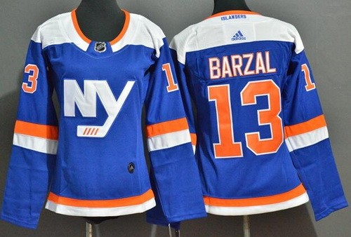 Women's New York Islanders #13 Mathew Barzal Blue Alternate Authentic Jersey