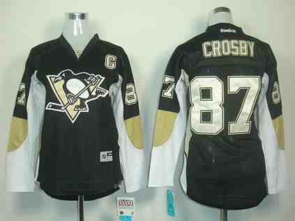 Pittsburgh Penguins 87 Crosby black women jerseys