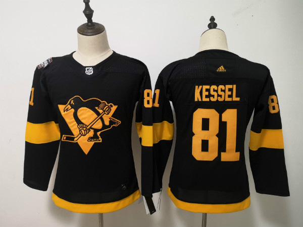 Penguins 81 Evgeni Kessel Black Women  NHL Stadium Series Adidas Jersey