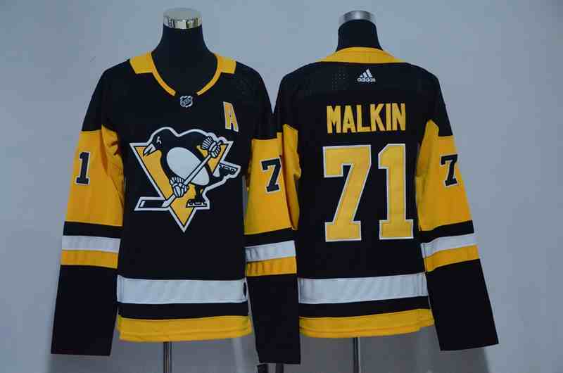 Penguins 71 Evgeni Malkin Black Women Adidas Jersey