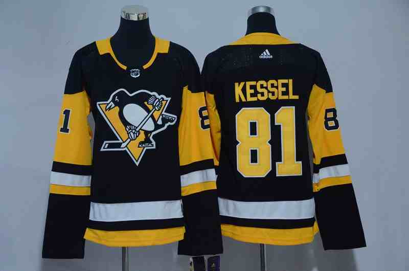 Penguins 81 Phil Kessel Black Women Adidas Jersey