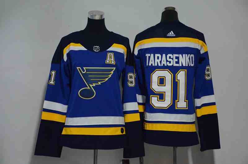 Blues 91 Vladimir Tarasenko Blue Women Adidas Jersey