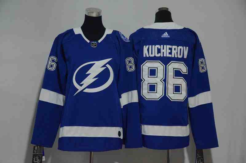 Lightning 86 Nikita Kucherov Blue Women Adidas Jersey
