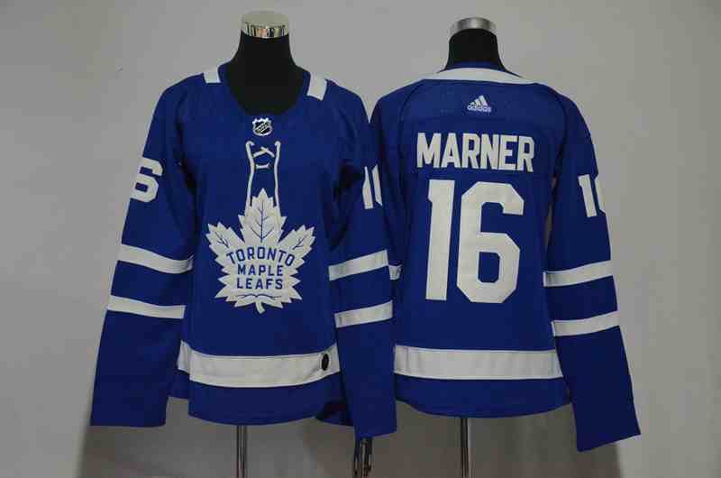 Maple Leafs 16 Mitch Marner Blue Women Adidas Jersey