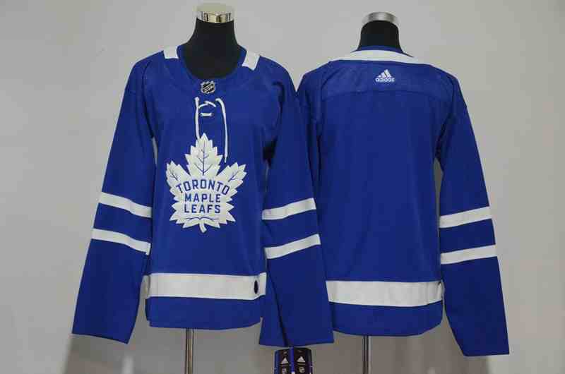 Maple Leafs Blank Blue Women Adidas Jersey