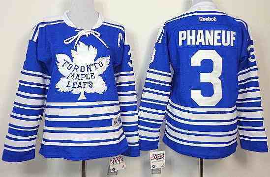 Women Toronto Maple Leafs 3 Dion Phaneuf Blue NHL jerseys