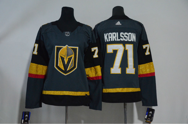 Vegas Golden Knights 71 William Karlsson Gray Women Adidas Jersey