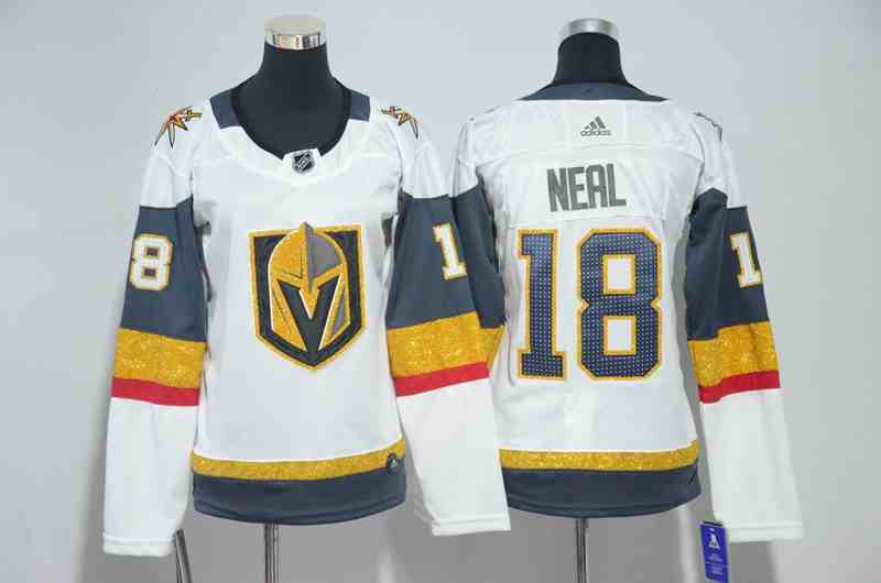 Vegas Golden Knights 18 James Neal White Women Adidas Jersey