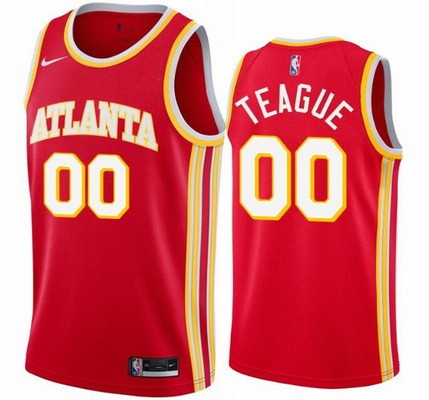 Atlanta Hawks Customized #00 Jeff Teague Red Stitched Swingman Jersey