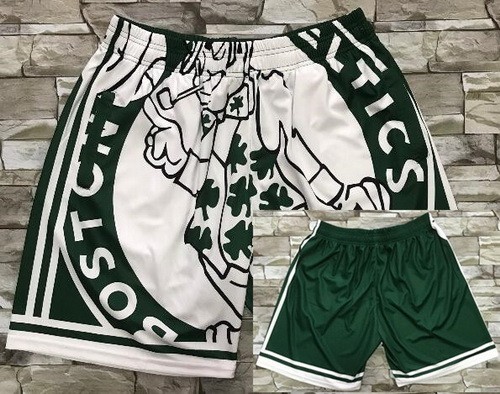 Men's Boston Celtics Green Hollywood Classic Printed Shorts
