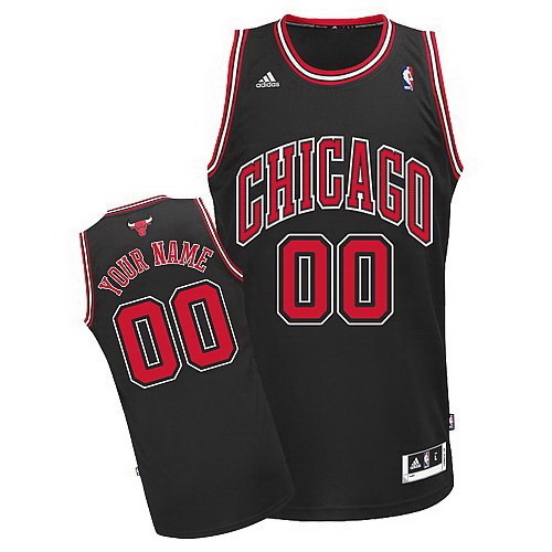 Chicago Bulls Customized Black Swingman Adidas Jersey