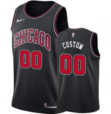 Chicago Bulls Customized Black Stitched Swingman Jersey