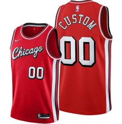 Chicago Bulls Customized Red 2022 City Stitched Swingman Jersey