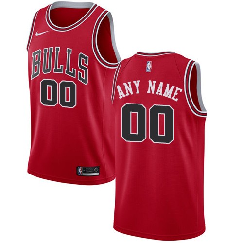 Chicago Bulls Customized Red Icon Swingman Nike Jersey