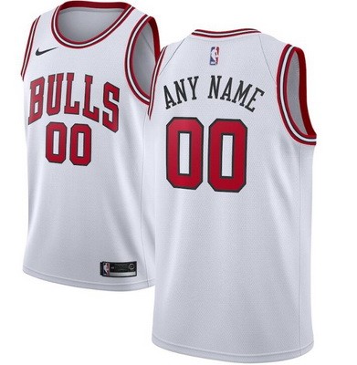 Chicago Bulls Customized White Stitched Swingman Jersey