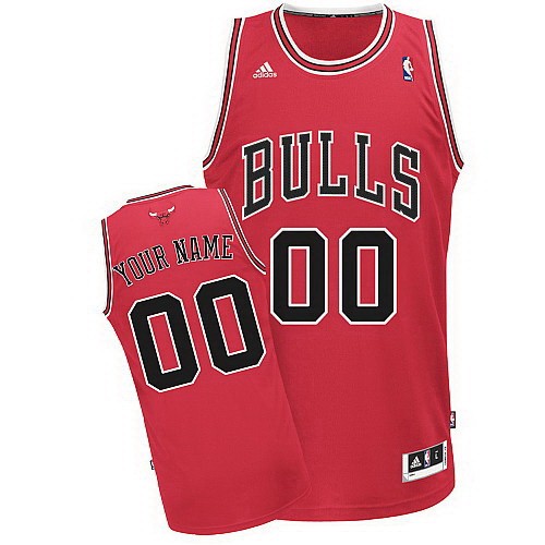 Chicago Bulls Customized Red Swingman Adidas Jersey