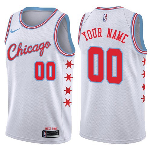 Chicago Bulls Customized White City Icon Swingman Nike Jersey