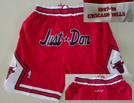 Men's Chicago Bulls Red 1997 Just Don 3nd Swingman Shorts